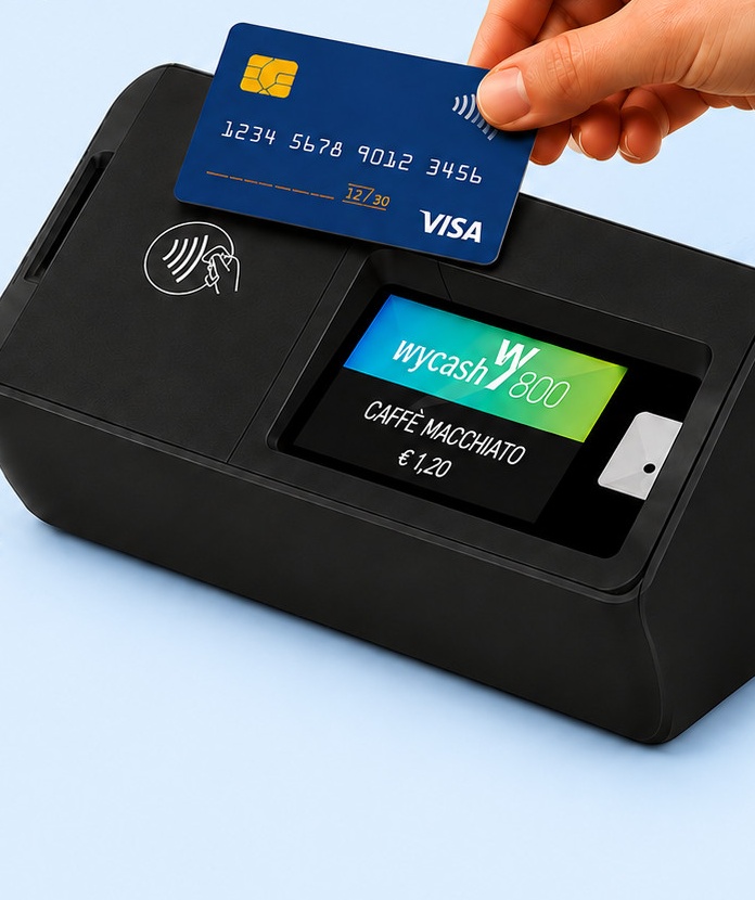 Pagamento contactless nel punto cassa compatibile